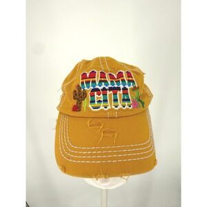 KBETHOS Baseball Cap  Mamacita Distressed Yellow Adjustable
